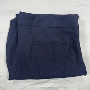 Everlane The Modern Ankle Pants Navy Blue Flat Front Wool Blend Women 6 Curvy